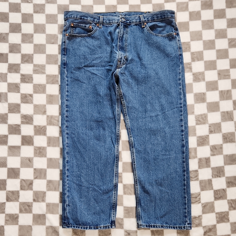 Levi's Jeans 505 Regular Fit Mens 42x29 Blue Denim Red Tab